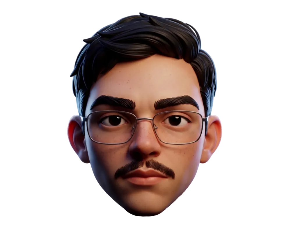 Retrato 3D de Pedro Becker